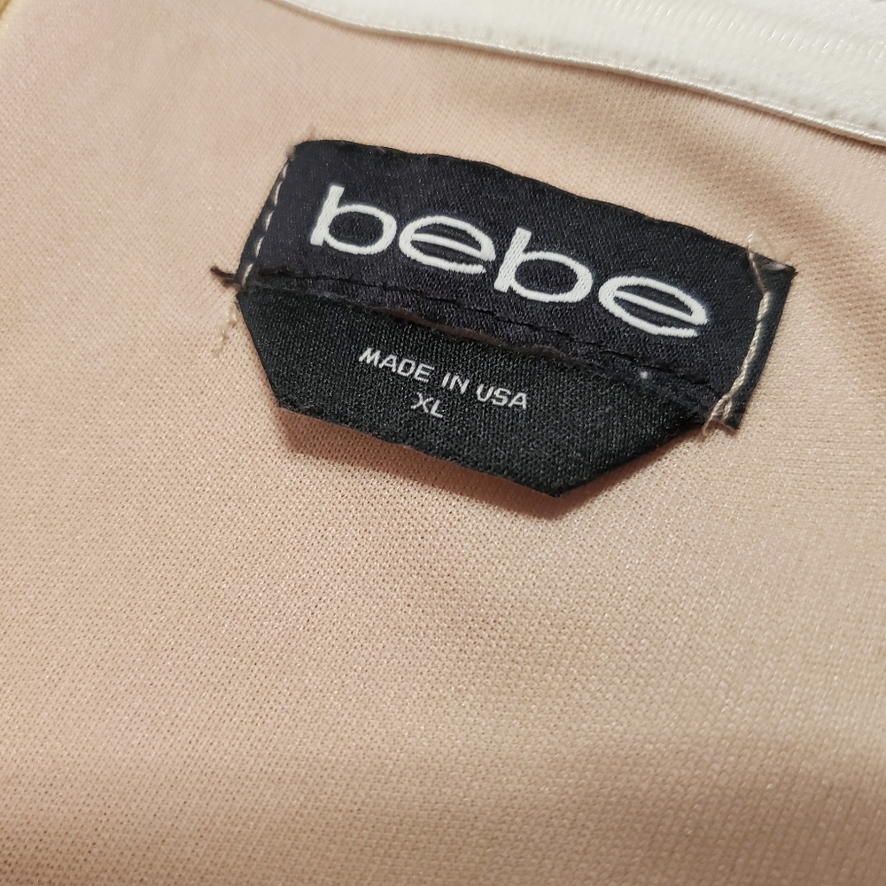BEBE XL STRAPLESS RUFFLE MINI DRESS Neutral - Picture 4 of 5